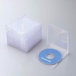 ELECOM CD/DVDケース(1枚収納)(10パック)/クリア Accessories