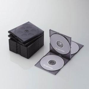 ELECOM CD/DVDケース(4枚収納)(5パック)/クリアブラック Accessories
