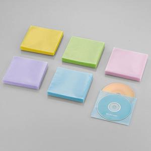 ELECOM Blue-ray/CD/DVD対応不織布ケース スタンダード/5色アソート Acces...