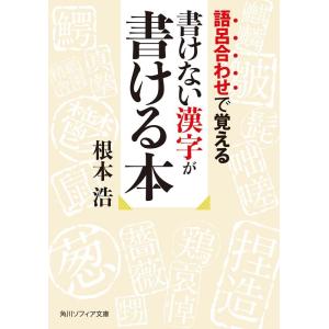 根本浩 書けない漢字が書ける本 語呂合わせで覚える 角川ソフィア文庫 N 163-1 Book