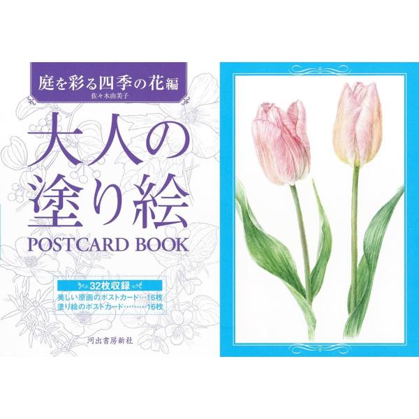 佐々木由美子 大人の塗り絵POSTCARD BOOK 庭を彩る四季の花編 Book