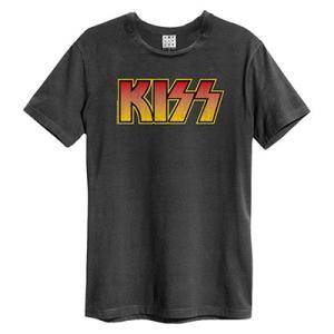Kiss Kiss - Classic Logo Distressed T-shirts Large...