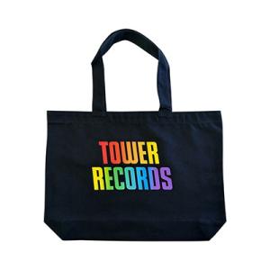 TOWER RECORDS トートバッグ RAINBOW ブラック Accessories｜tower