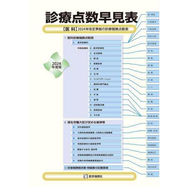 医学通信社 診療点数早見表 2024年度版 [医科]2024年改定準拠の診療報酬点数表 Book