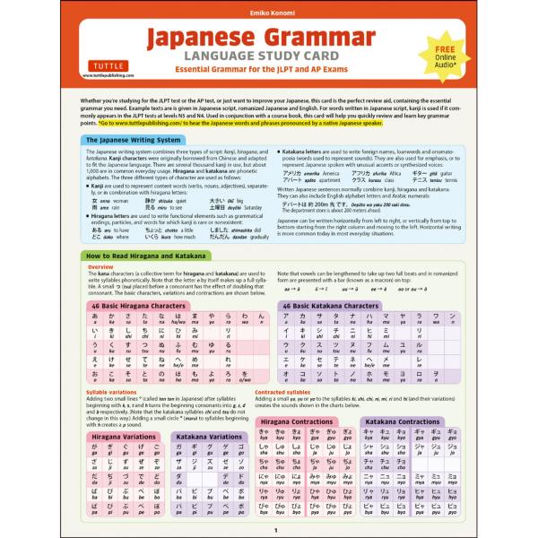 Emiko Konomi Japanese Grammar Language Study Card ...