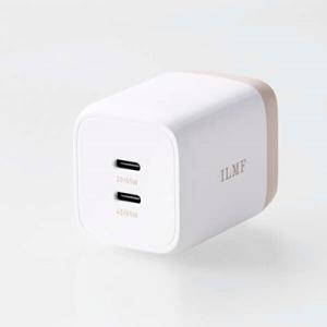 ILMF キューブAC充電器 Type-C 2ポート White Accessories
