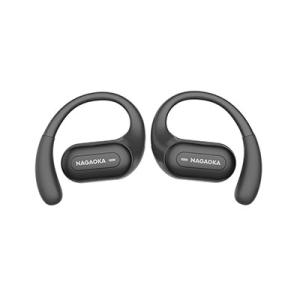 NAGAOKA オープンイヤー型ワイヤレスイヤホン NOW10/マイルドブラック Headphone...