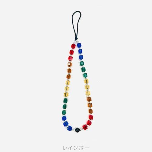 Melia ビーズストラップ スクエア レインボー Accessories