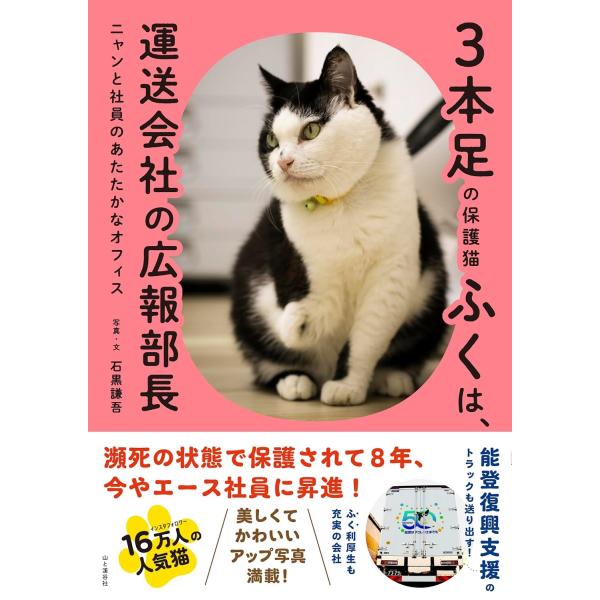 3本足の保護猫ふくは、運送会社の広報部長 ニャンと社員のあたたかなオフィス Book