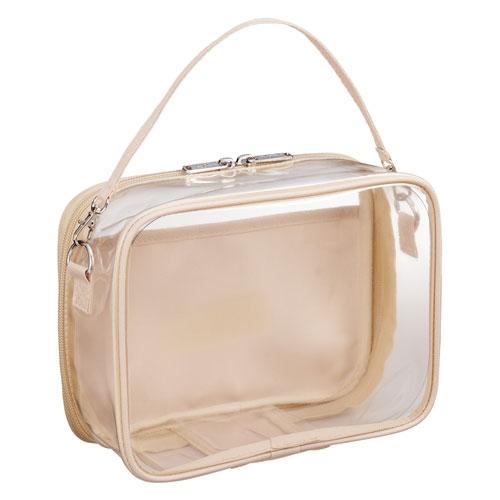 Myfa デコレーションボックスポーチ ワイド/シフォンベージュ Accessories