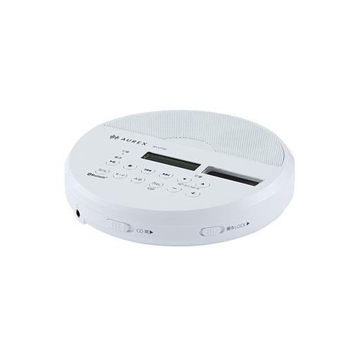 AUREX Bluetooth ポータブルCDプレーヤー ステレオスピーカー搭載 AX-CP50 ホ...