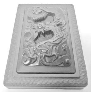 送料無料 ◇ 工芸品 硯 書道具セット 黒檀硯箱 彫刻硯 文明堂筆 華石