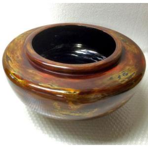 送料無料 ◇ 工芸品 漆 螺鈿 花瓶 直径230×高さ290mm 天朗氣清 恵風和