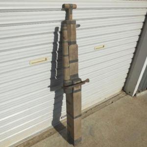 古民具 ◇ 大型 木製 消火 ポンプ 幅2127×奥行480×高さ1200mm 蔵出し