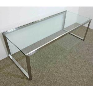 AIDEC アイデック ガラストップ リビングテーブル ローテーブル