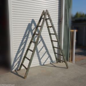 レトロ 木製 脚立 ◇ 幅380×奥行195×高さ930mm ラダー はしご