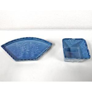 送料無料 ◇ 工芸品 陶磁器 秋坂窯 加藤宇助 青銅釉青流 花瓶 直径175