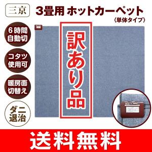 訳あり品　ホットカーペット 電気カーペット 本体 3畳用 自動切タイマー ダニ退治　三京　(訳)HT-30NP