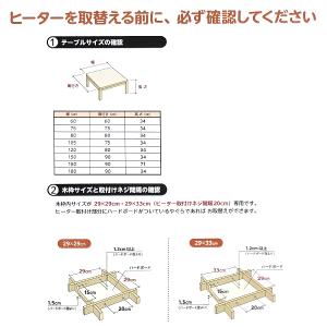 MHU-601E(DKB) こたつ用取替ヒータ...の詳細画像2