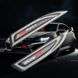 車 ステッカー デカール フェンダーサイド TYPE-R ブレードエンブレム メタル 3D ホンダ シビックタイプR