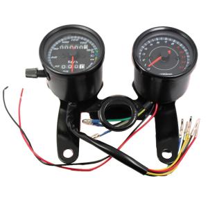 機械式スピードメーター ブラック ユニバーサル