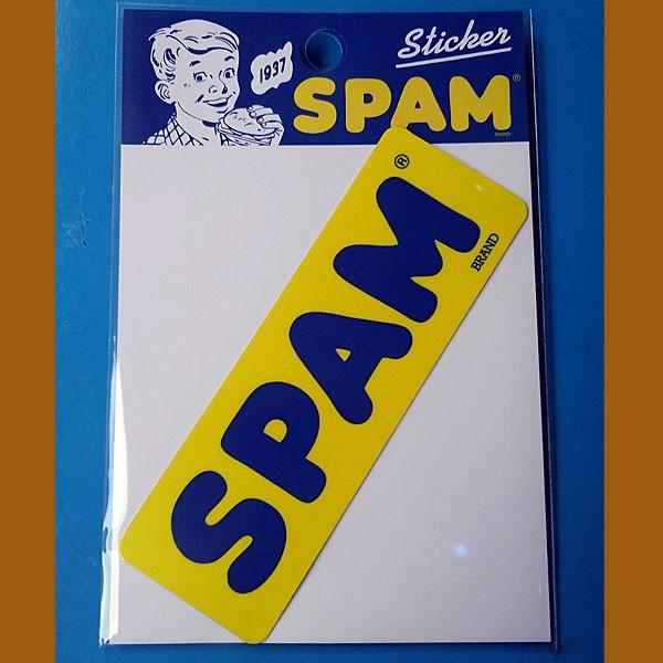 SPAM スパム　ステッカー　ロゴ　イエロー