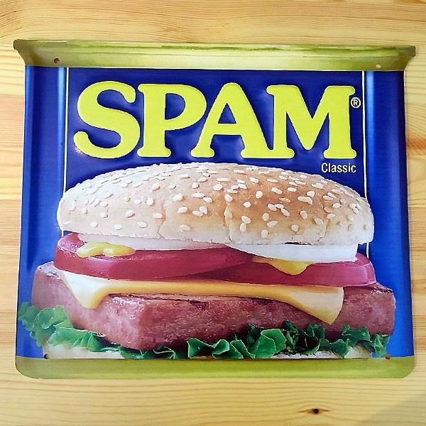 SPAM スパム サインプレート エンボス看板