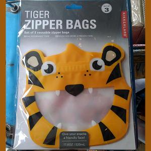 Tiger Zipper Bags set of 3 タイガージッパーバッグ｜toy-burger