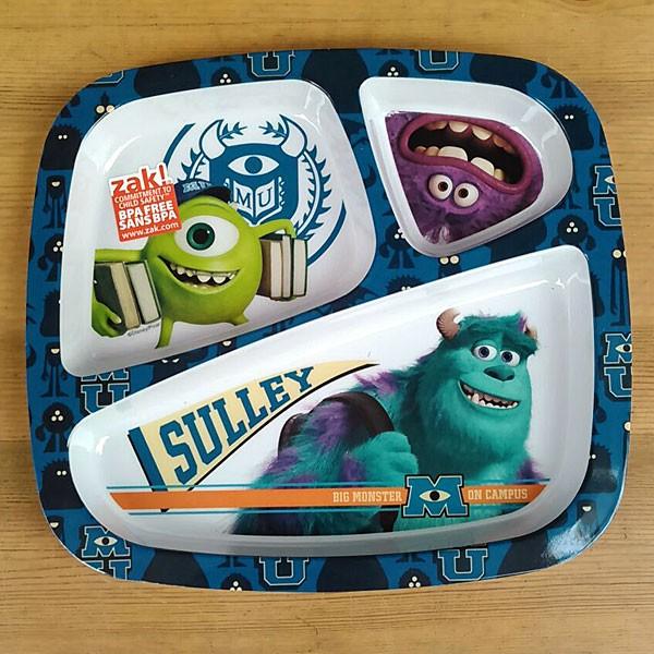 MONSTERS UNIVERSITY モンスターズ ユ二バーシティ　3分割トレイ　ミールトレイ