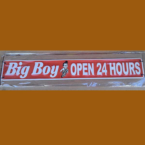BIG BOY EMBOSS SIGN ビッグボーイ ティンプレート　横長レッド