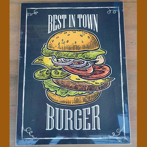 ウッドボード BEST IN TOWN BURGER 看板 ウッドプレート