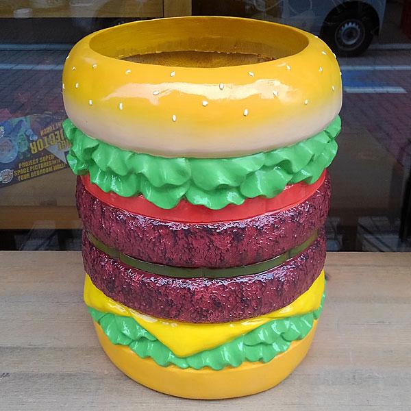 フラワーポット ハンバーガー プランター 傘立て ゴミ箱