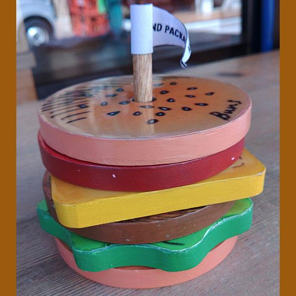 AND PACKABLE COASTER HAMBURGER コースター ハンバーガーシェイプ