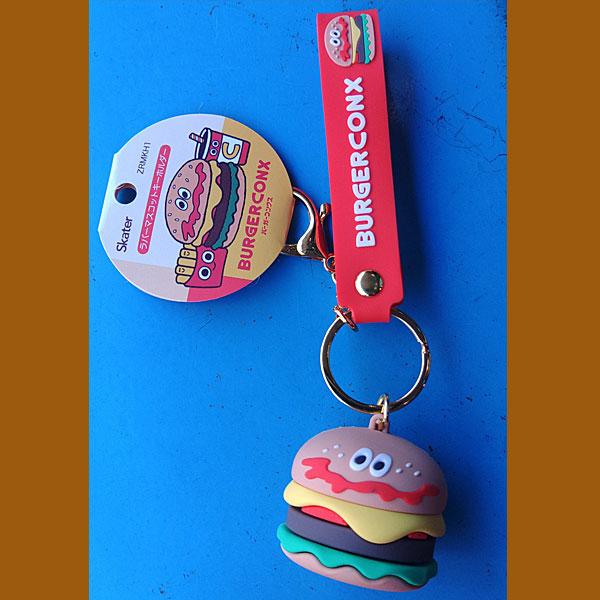 BURGER CONX バーガーコンクス ラバーマスコット付キーホルダー バーガーコンクス バーガー