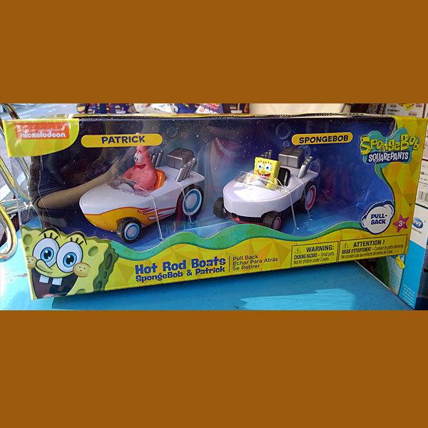 スポンジ ボブ ＆ パトリック ホットロッドボート プルバックカー HOT ROD BOATS