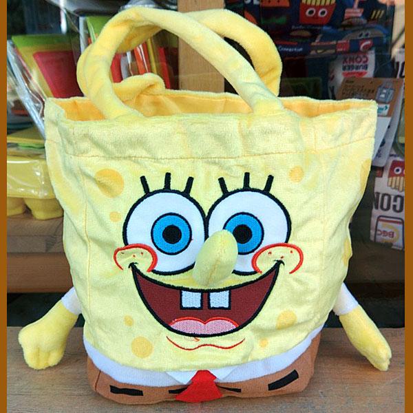 Sponge Bob Plush Mini Tote Bag スポンジボブ ぬいぐるみ ミニトートバ...