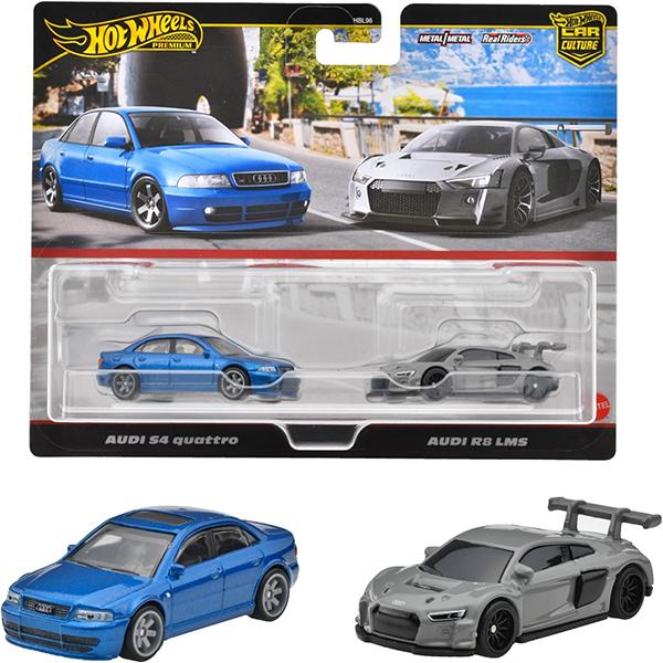 ホットウィール(Hot Wheels) プレミアム 2パック アウディ S4 クワトロ/アウディ R...