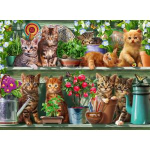 ジグソーパズル 戸棚の中の子猫たち 500ピース   RAV-171941｜toy-shop