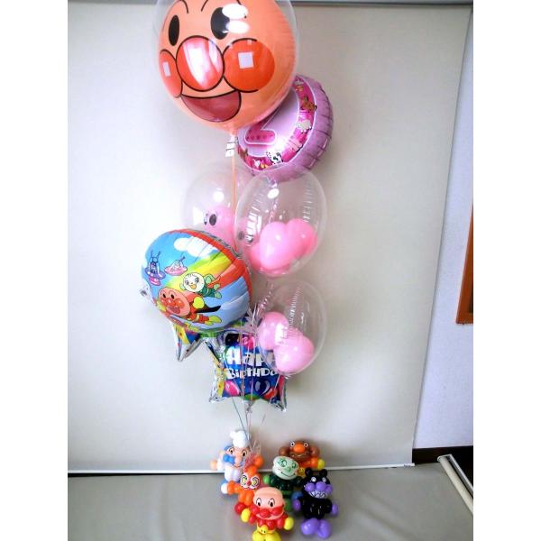 誕生日祝結婚祝入学祝開店祝卒業祝バルーン電報バルーンギフト　七五三　(アンパンマンおまかせアレンジ8...