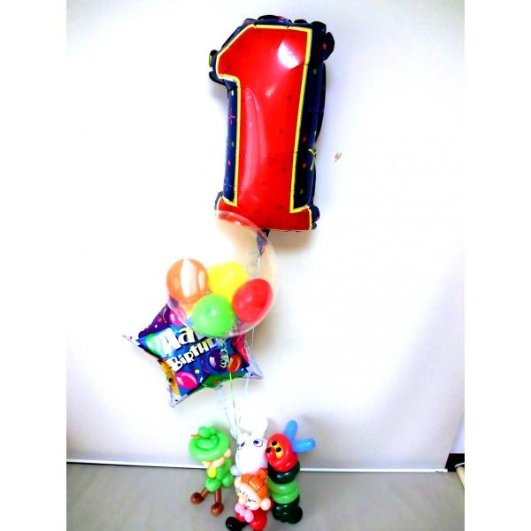 ムーミン・スナフキン・ミー・はらぺこあおむし・誕生祝「数字付あおむし&amp;妖精　誕生祝バルーン&amp;バルーン...