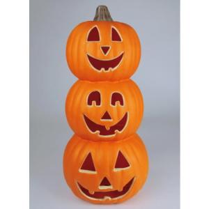 ハロウィンエア装飾 エアブロー 3段オレンジパンプキン 240cm : 販促