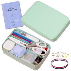 ミササ ソーイングセット うす型タイプ (12点入り) くすみグリーン