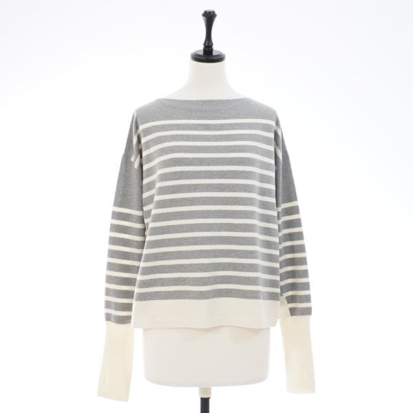 訳あり：ウール100%　ボーダープルオーバー