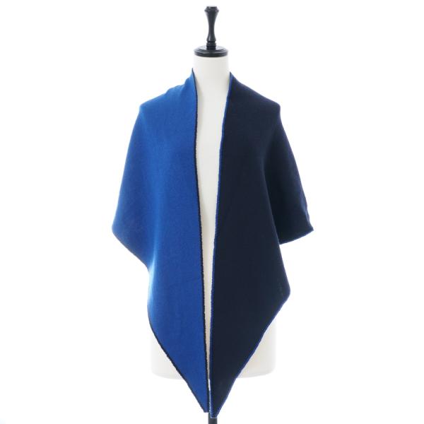 訳あり：カシミヤ50%　シルク50% レクタングル リバーシブルストール