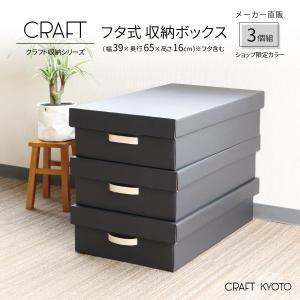 ベッド下収納 ダンボールボックス 3個組 日本製 収納ケース 段ボール