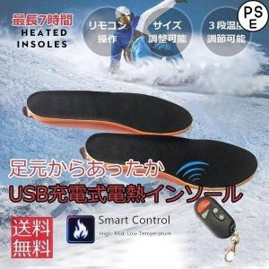 電熱インソール サイズ調整 中敷き USB充電 リモコン操作
