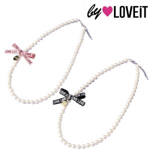 by LOVEiT/バイ ラビット ロゴリボンつきパール調ネックレス