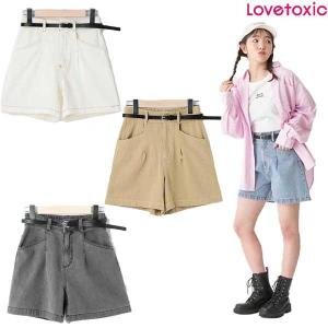 ラブトキシック　lovetoxic　ベルトつきタックショートパンツ　140-160cm　2023-02　8331120｜toyofukukids