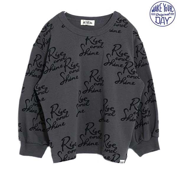 MAKE YOUR DAY(メイクユアデイ)　総柄リブ長袖Tシャツ　100-140cm　2025-0...