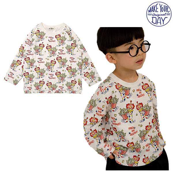 期間限定セール 10％OFF　MAKE YOUR DAY(メイクユアデイ)　ピエロとポップコーン総柄...